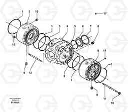 5893 Rear axle ( 1660 ) : sump EW70 TYPE 262, Volvo Construction Equipment