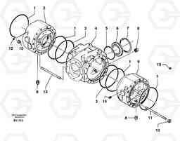 7437 Rear axle ( 1660 ) : sump EW70VV TYPE 262, Volvo Construction Equipment