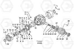 7383 Rear axle ( 1660 ) : differential EW70VV TYPE 262, Volvo Construction Equipment