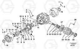 31134 Rear axle ( 1660 ) : differential EW50VV TYPE 256, Volvo Construction Equipment