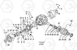 7377 Rear axle ( 1660 ) : differential EW70VV TYPE 262, Volvo Construction Equipment