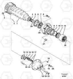 12254 Rear axle ( 1660 ) : axle EW50 TYPE 256, Volvo Construction Equipment
