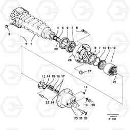 5894 Rear axle ( 1660 ) : axle EW70 TYPE 262, Volvo Construction Equipment