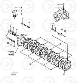 57457 Rear axle ( 1660 ) : brake EW70 TYPE 262, Volvo Construction Equipment