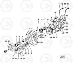 7411 Rear axle ( 1660 ) : transfer case EW70VV TYPE 262, Volvo Construction Equipment