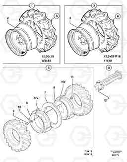 30185 Wheels EW50VV TYPE 256, Volvo Construction Equipment