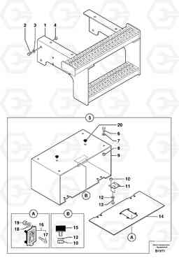 30192 Running board / tool box EW50VV TYPE 256, Volvo Construction Equipment