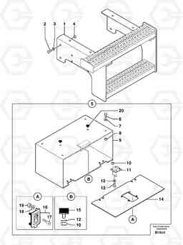 7546 Running board / tool box EW70 TYPE 262, Volvo Construction Equipment