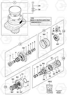 106329 Slewing gear motor EW50 TYPE 256, Volvo Construction Equipment