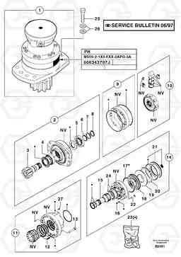 102465 Slewing gear motor EW50 TYPE 256, Volvo Construction Equipment