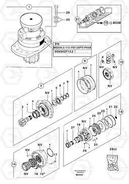 52114 Slewing gear motor EW70 TYPE 262, Volvo Construction Equipment