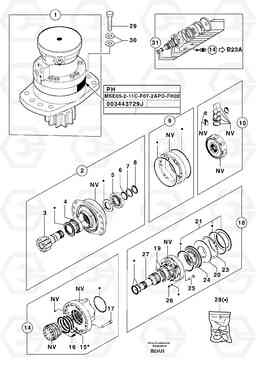 52119 Slewing gear motor EW70VV TYPE 262, Volvo Construction Equipment