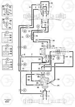 100604 Hydr. circuit ( transmission ) EW50 TYPE 256, Volvo Construction Equipment