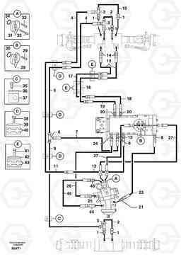105719 Hydr. circuit ( transmission ) EW50VV TYPE 256, Volvo Construction Equipment