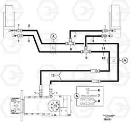 6877 Hydr. circuit. ( oscillation lock ) EW50 TYPE 256, Volvo Construction Equipment