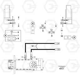 5495 Hydr. circuit. ( oscillation lock ) EW70 TYPE 262, Volvo Construction Equipment