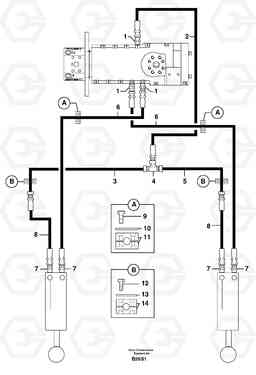 102410 Hydr. circuit. ( dozer blade ) EW50 TYPE 256, Volvo Construction Equipment