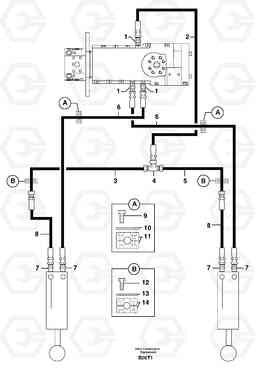 101808 Hydr. circuit. ( dozer blade ) EW50VV TYPE 256, Volvo Construction Equipment