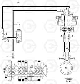 6883 Hydr. circuit. ( stabiliser ) EW50 TYPE 256, Volvo Construction Equipment