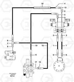 10351 Hydr. circuit. ( stabiliser ) EW70VV TYPE 262, Volvo Construction Equipment