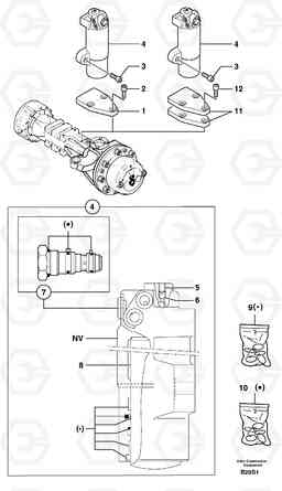 12266 Oscillation lock cylinder EW50 TYPE 256, Volvo Construction Equipment