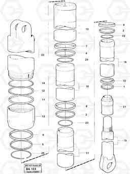 60253 Tipping cylinder Ser No 2080 - A20 VOLVO BM A20, Volvo Construction Equipment