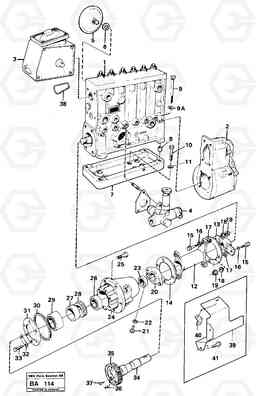 88369 Injection pump with drive A20 VOLVO BM A20, Volvo Construction Equipment