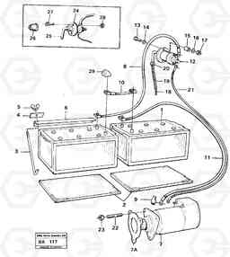 50601 Battery with assembling details A20 VOLVO BM A20, Volvo Construction Equipment