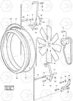 82807 Fan, fan ring with fitting parts A20 VOLVO BM A20, Volvo Construction Equipment