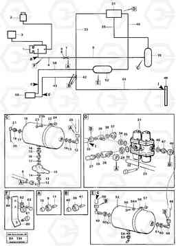 97058 Pneumatic system: feed lines A20 VOLVO BM A20, Volvo Construction Equipment