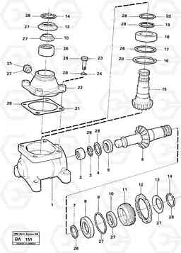 32306 Angle gear A20 VOLVO BM A20, Volvo Construction Equipment