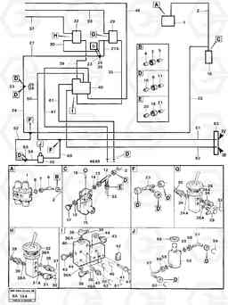 63616 Pneumatic system: l-diff, t-diff Tractor A20 VOLVO BM A20, Volvo Construction Equipment