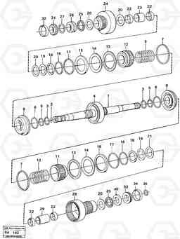 100949 Clutches 3:rd and 4:th speeds A20 VOLVO BM A20, Volvo Construction Equipment