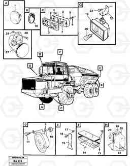 84404 Lighting,tractor A20 VOLVO BM A20, Volvo Construction Equipment