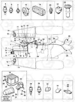 54003 Electrical system,tractor A20 VOLVO BM A20, Volvo Construction Equipment