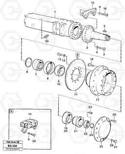 37533 Bogie wheel axle A20 VOLVO BM A20, Volvo Construction Equipment