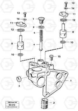 48422 Housing, oil filter A20 VOLVO BM A20, Volvo Construction Equipment