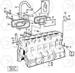 48413 Cylinder-block with fitting parts A20 VOLVO BM A20, Volvo Construction Equipment