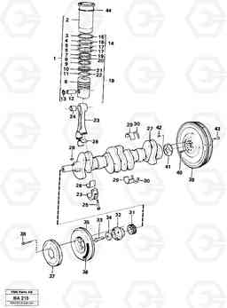 22338 Crankshaft and related parts A20 VOLVO BM A20, Volvo Construction Equipment