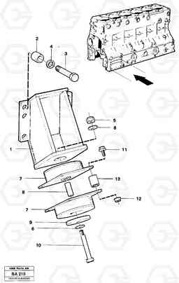 81579 Engine mounting A20 VOLVO BM A20, Volvo Construction Equipment