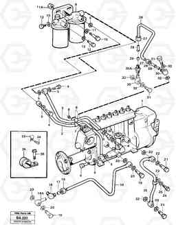 24893 Fuel pipes, fuel injection pump, fuel filter A20 VOLVO BM A20, Volvo Construction Equipment