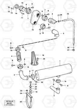 88801 Exhaust system A20 VOLVO BM A20, Volvo Construction Equipment