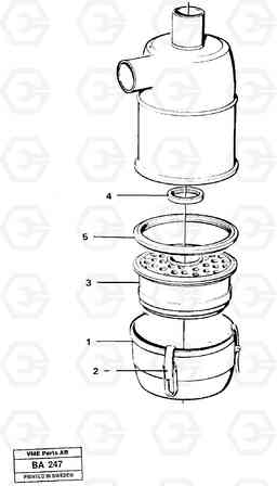 15535 Air filter A20 VOLVO BM A20, Volvo Construction Equipment