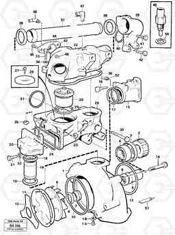 15657 Water pump and thermostat housing A20 VOLVO BM A20, Volvo Construction Equipment