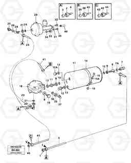 84734 Pneumatic system: feed- and control-lines, trailer A20 VOLVO BM A20, Volvo Construction Equipment