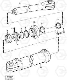 63105 Steering cylinder A20 VOLVO BM A20, Volvo Construction Equipment