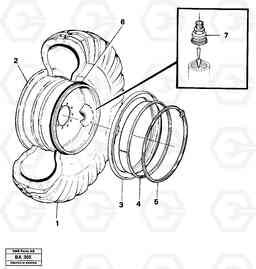 23796 Wheel equipment A20 VOLVO BM A20, Volvo Construction Equipment