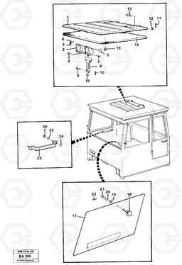 16377 Roof hatch, hatch, handle A20 VOLVO BM A20, Volvo Construction Equipment