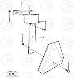 76821 Slow moving vehicle sign A20 VOLVO BM A20, Volvo Construction Equipment