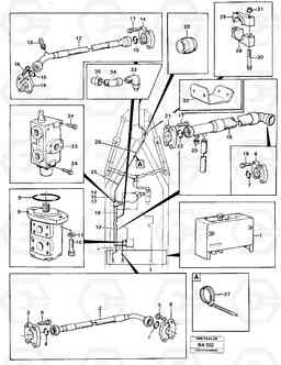 98063 Hydraulic system tractor A20 VOLVO BM A20, Volvo Construction Equipment